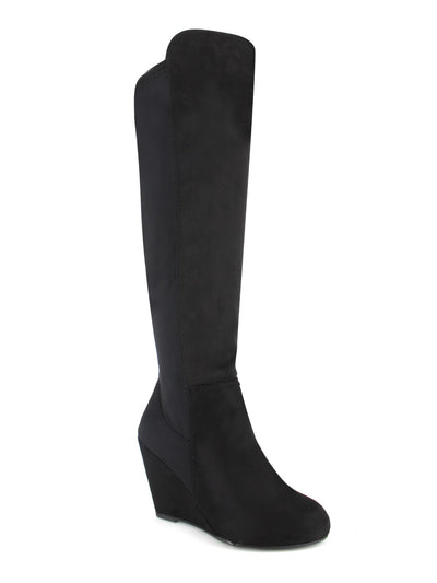 BEBE Womens Black Zipper Hidden Heel Padded Houstyn Round Toe Wedge Heeled Boots 10 M