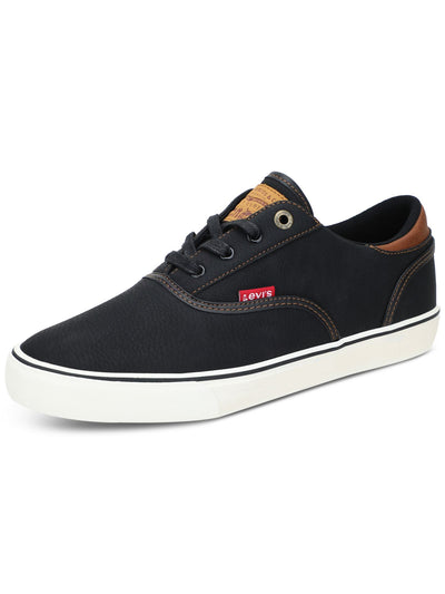 LEVI'S Mens Black Cushioned Comfort Ethan Round Toe Lace-Up Sneakers Shoes 9
