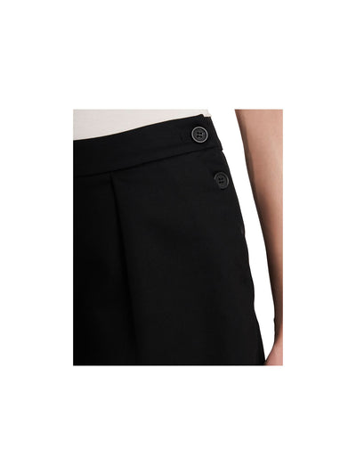 RILEY&RAE Womens Black Stretch Zippered Pocketed Straight leg Shorts 4
