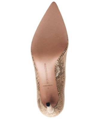 BCBG MAXAZRIA Womens Beige Snake Print Cushioned Bowie Pointed Toe Stiletto Zip-Up Booties
