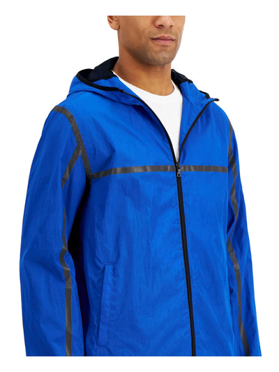 ALFANI Mens Tech Blue Zip Up Jacket S