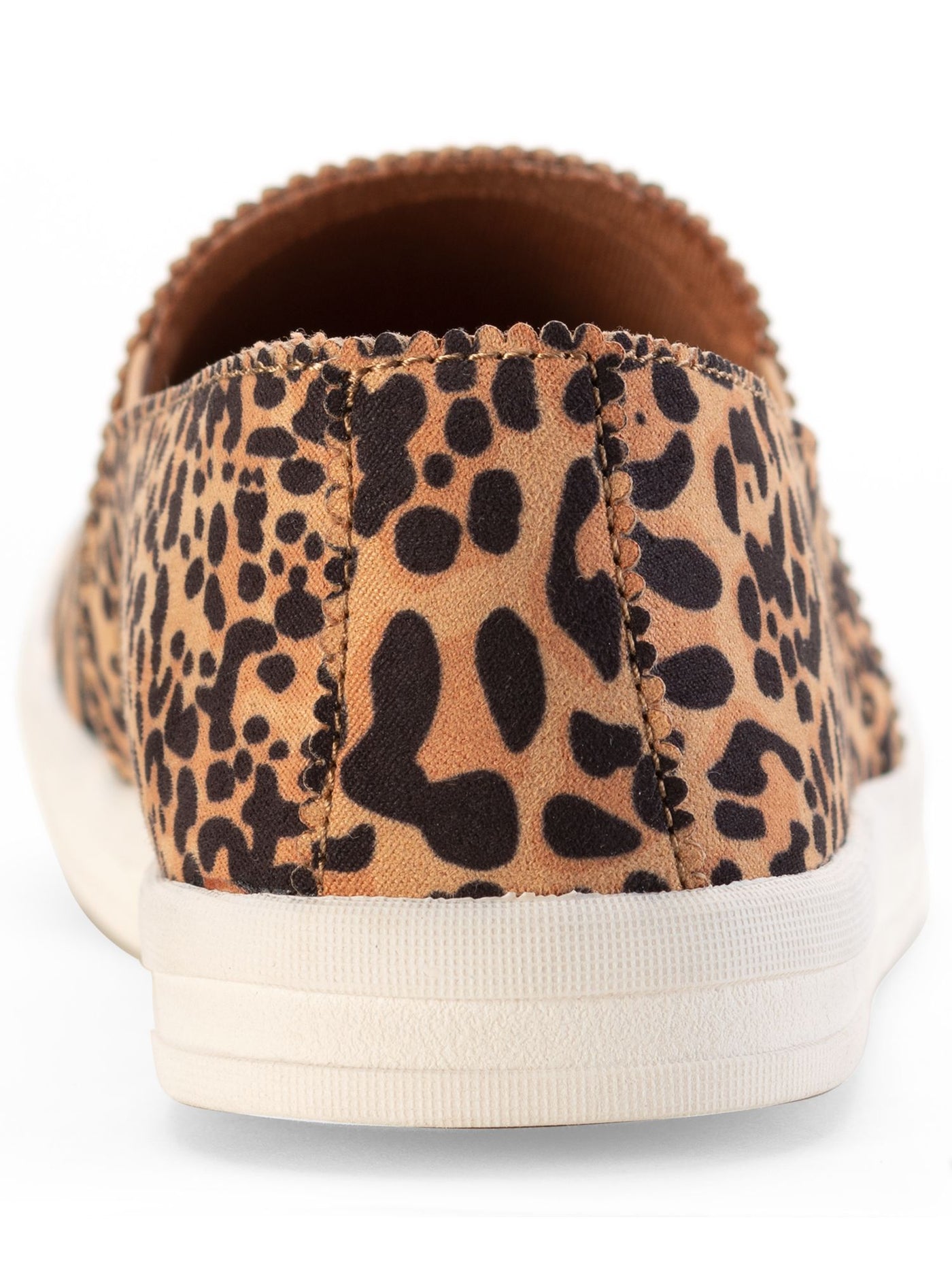 SUN STONE Womens Beige Animal Print Tiger Twin Side Gore Scalloped Cushioned Mariam Round Toe Platform Slip On Athletic Sneakers Shoes 5 M