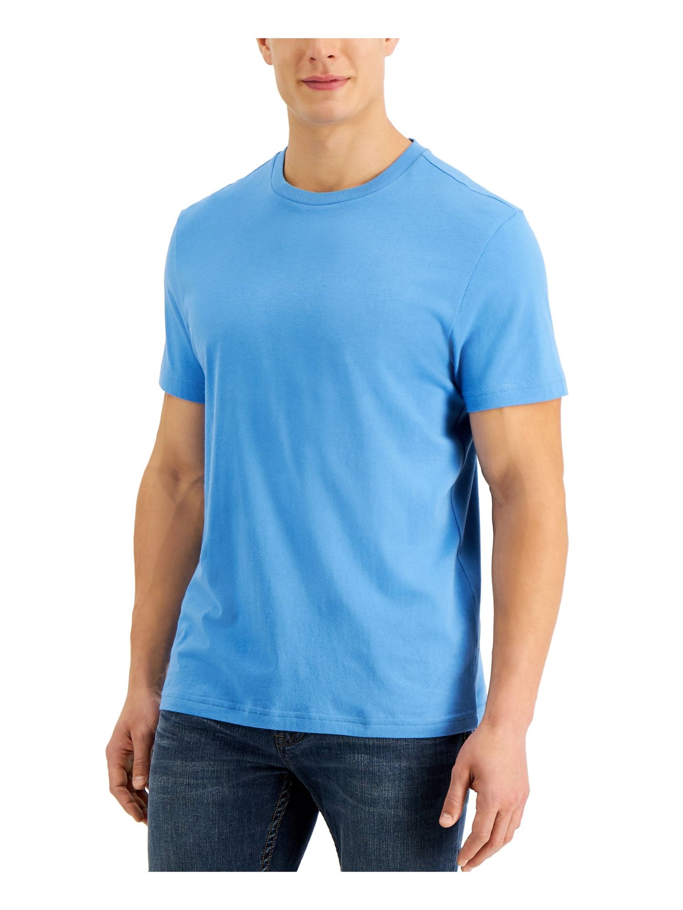 CLUBROOM Mens Light Blue Classic Fit Moisture Wicking T-Shirt S