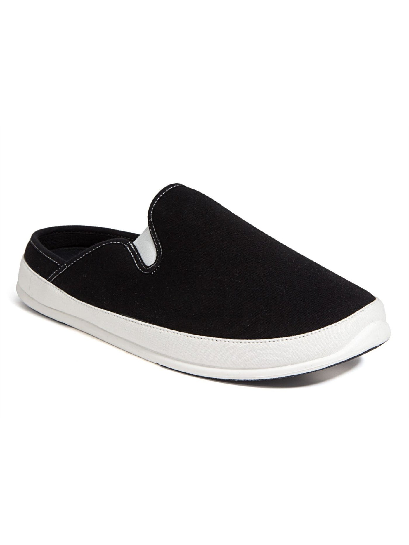 DEER STAGS Mens Black Color Block Removable Insoles Goring Padded Slipperooz Round Toe Slip On Slippers Shoes 12 M