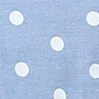 CITY STUDIO Womens Light Blue Zippered Ruffled Bow Detail Open Back Padded Polka Dot Sleeveless V Neck Short Fit + Flare Dress
