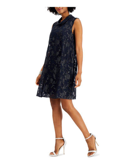 CONNECTED APPAREL Womens Sleeveless Above The Knee Cocktail Shift Dress