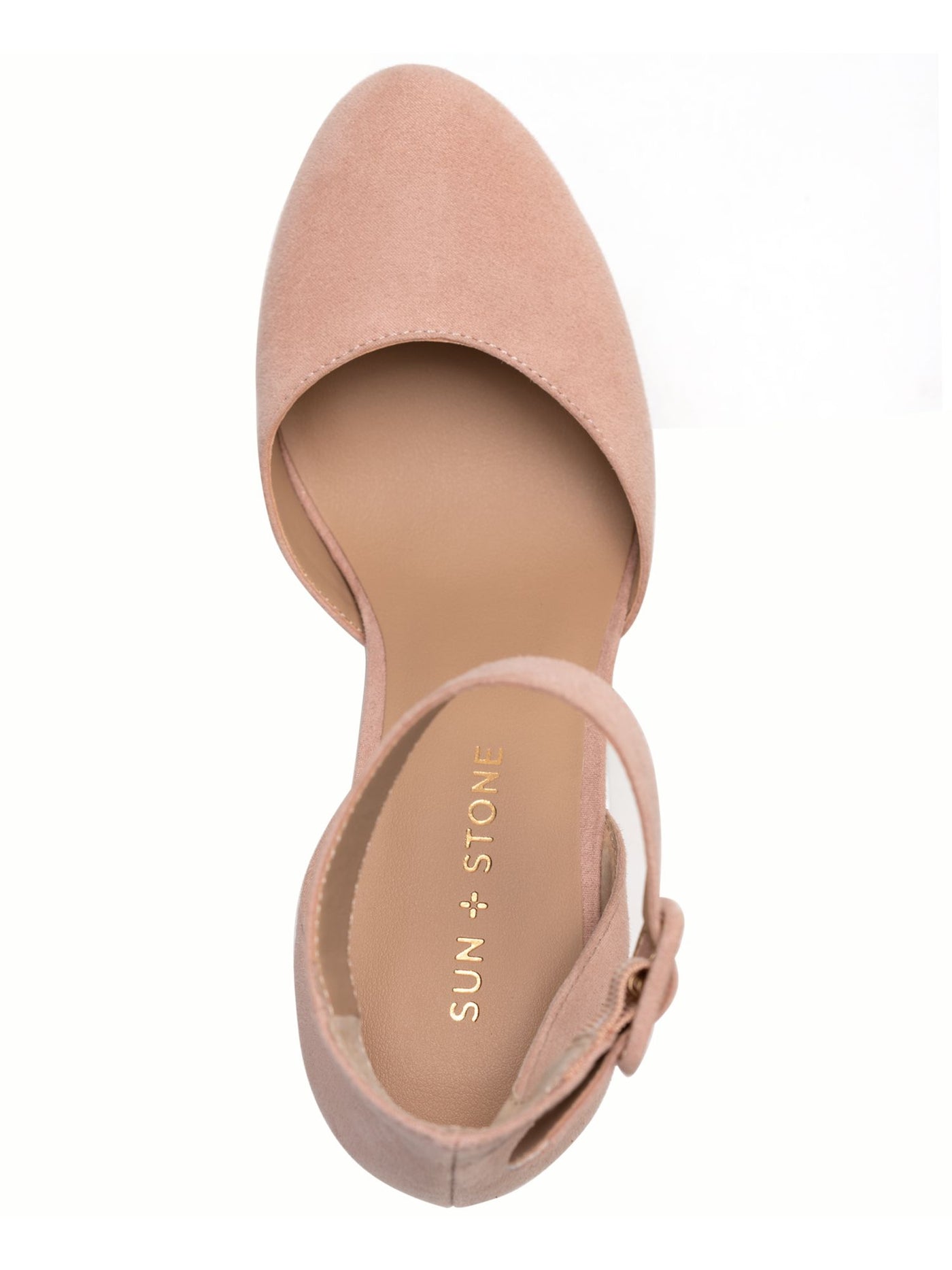 SUN STONE Womens Pink 1" Platform Padded Adjustable Ankle Strap Estrella Round Toe Block Heel Buckle Pumps Shoes 11 M