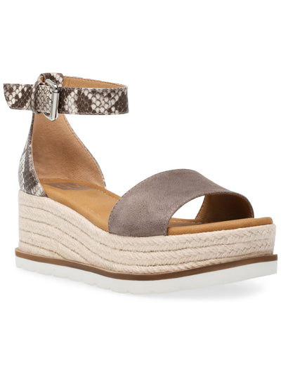 DOLCE VITA Womens Beige 1" Platform Ankle Strap Braided Cushioned Baker Round Toe Wedge Buckle Espadrille Shoes 9.5