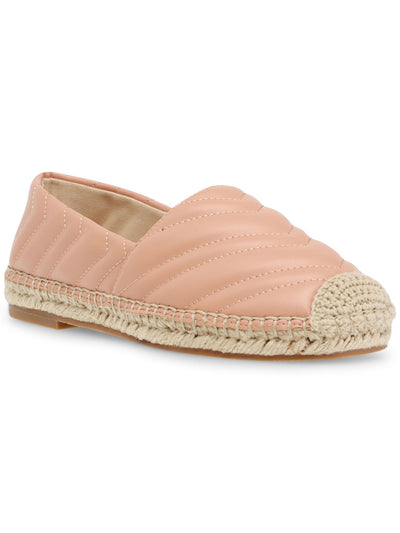 STEVE MADDEN Womens Pink Quilted 1/2" Platform Jute Wrapped Cushioned Comfort Winnow Round Toe Block Heel Slip On Loafers 7 M