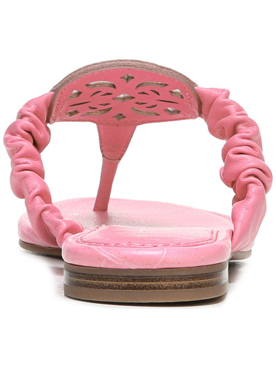 CIRCUS BY SAM EDELMAN Womens Pink Ruched Cushioned Camara Round Toe Slip On Thong Sandals 6.5 M