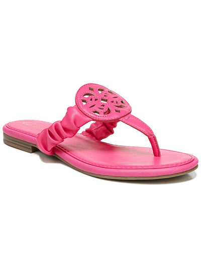 CIRCUS BY SAM EDELMAN Womens Pink Ruched Cushioned Camara Round Toe Slip On Thong Sandals 5.5 M