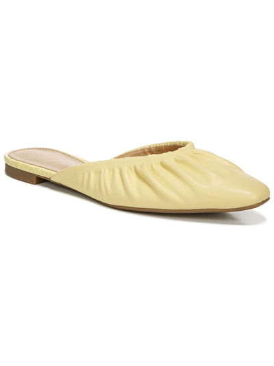 CIRCUS BY SAM EDELMAN Womens Yellow Ruched Odena Square Toe Slip On Mules 8 M