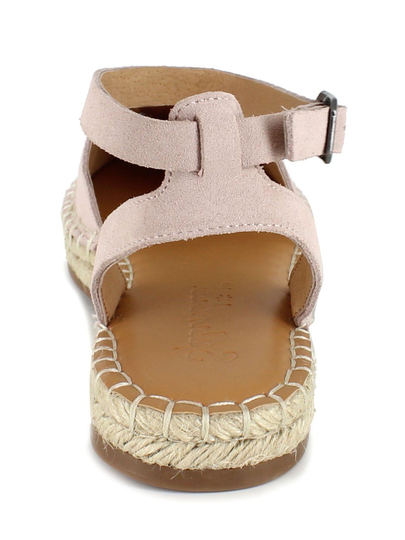 SPLENDID Womens Dove Pink Ankle Strap Padded Josie Round Toe Buckle Leather Espadrille Shoes 9