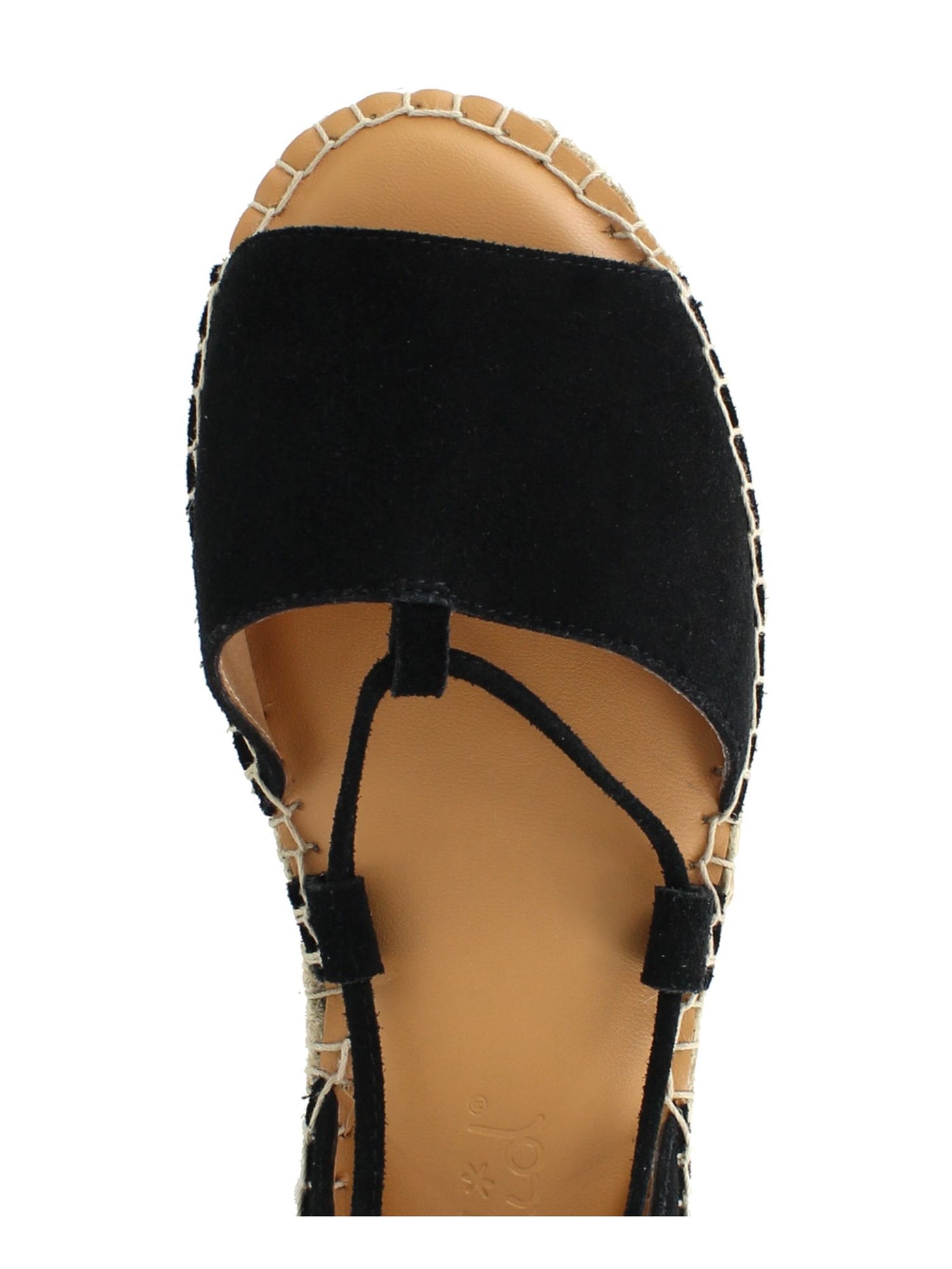 SPLENDID Womens Black Strappy Meredith Round Toe Platform Lace-Up Leather Espadrille Shoes 7.5 M