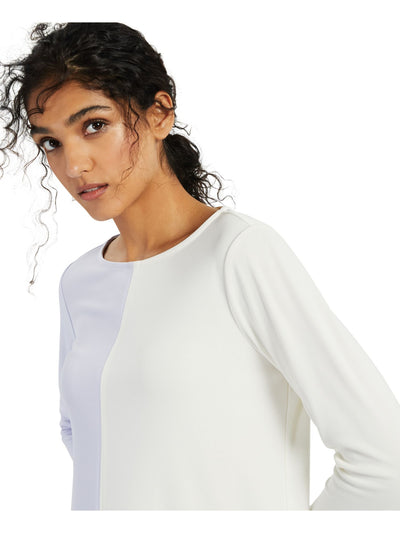 ALFANI Womens 3/4 Sleeve Crew Neck Vented Tunic Top