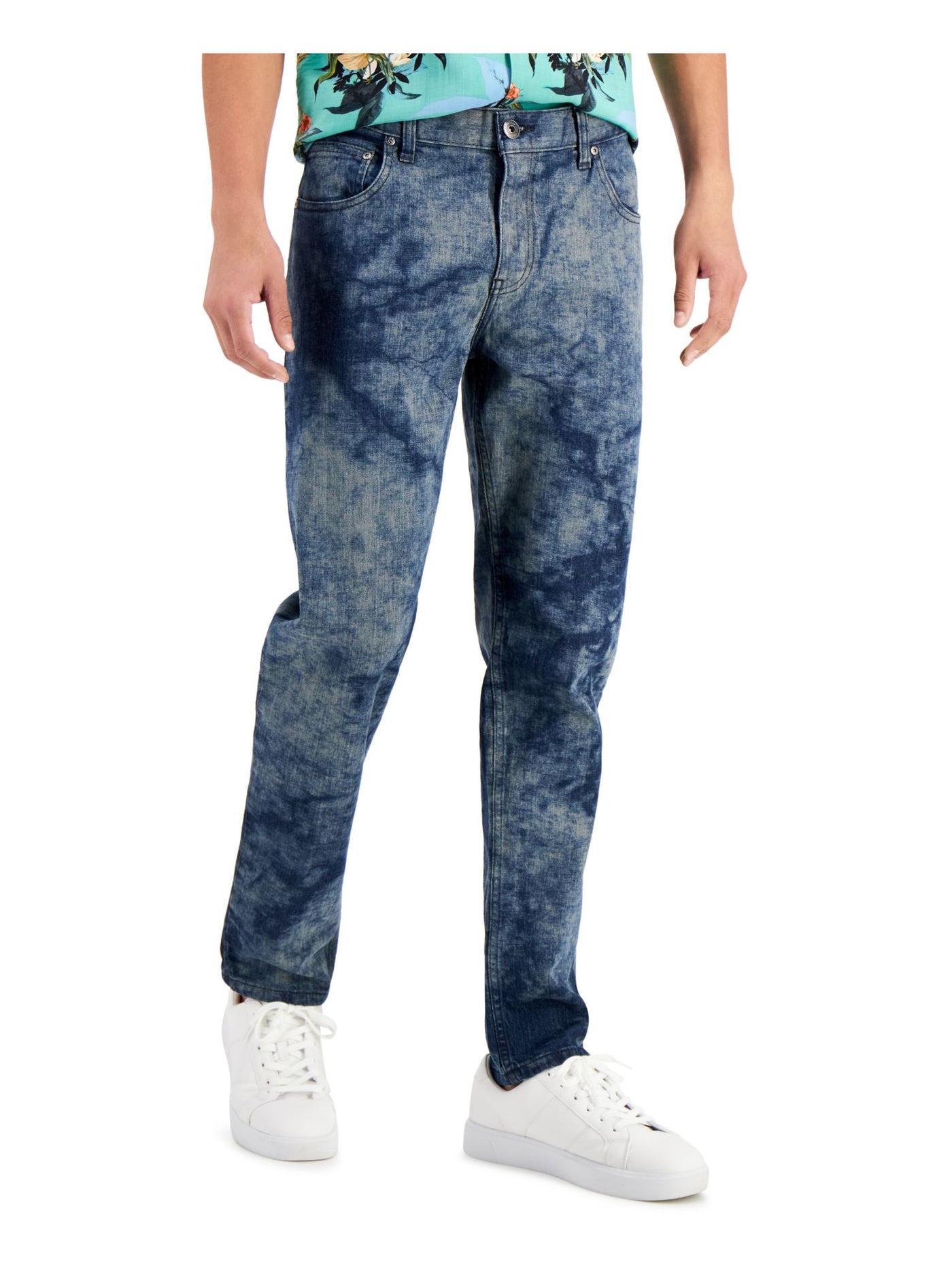 INC Mens Blue Stretch Denim Jeans 34 Waist