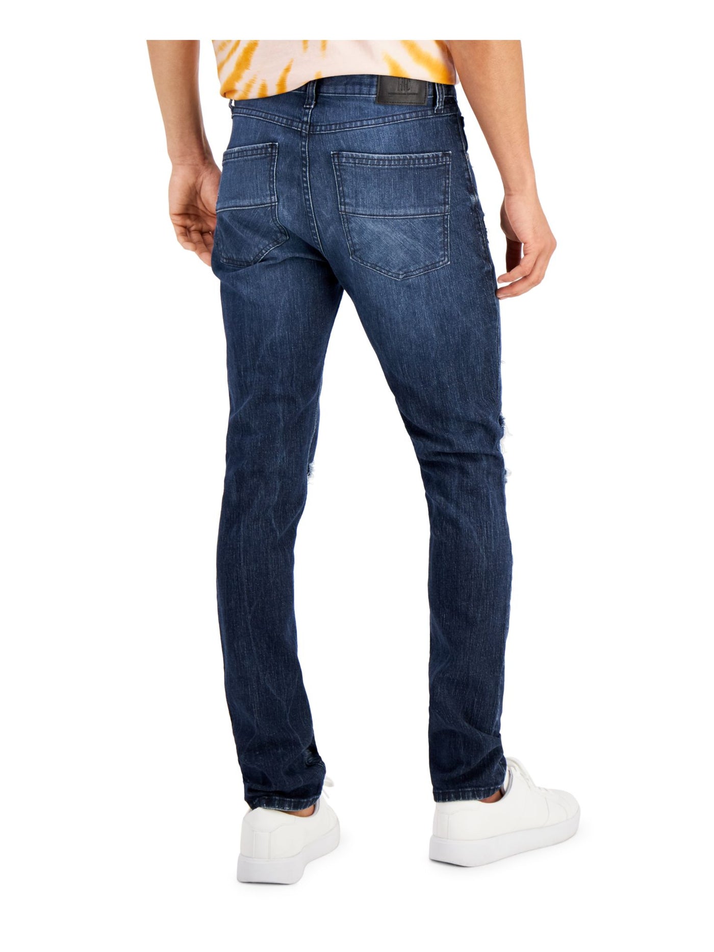 INC Mens Blue Flat Front, Skinny Fit Denim Jeans 34W/ 30L