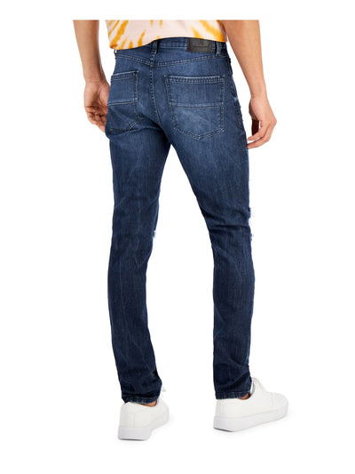 INC Mens Blue Flat Front, Skinny Fit Denim Jeans 34W/ 30L