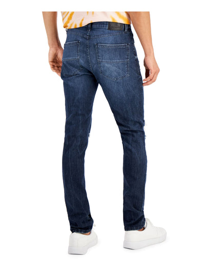 INC Mens Blue Flat Front, Skinny Fit Denim Jeans 38W\32L