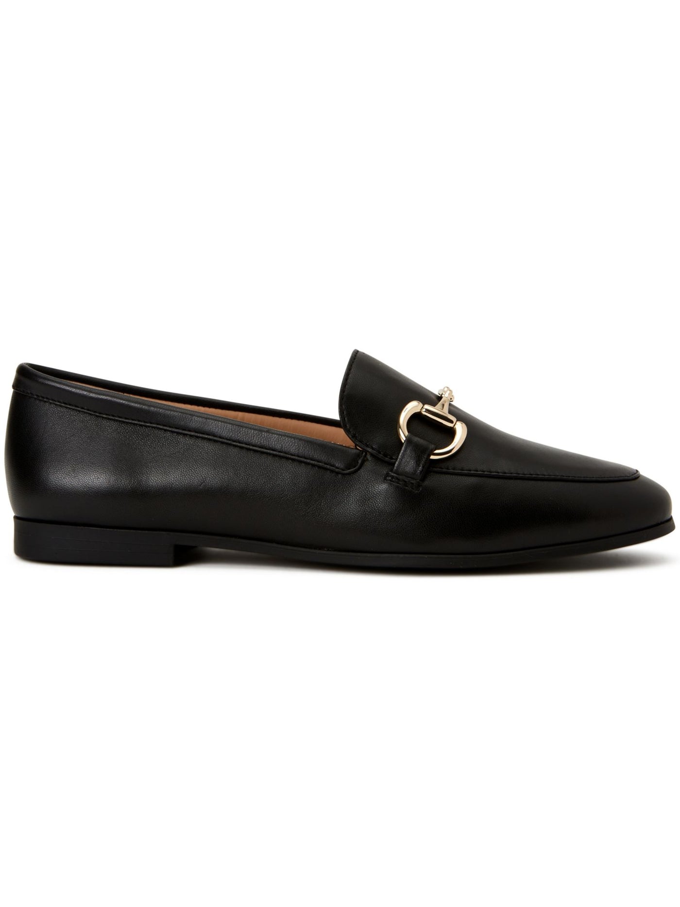 ALFANI Womens Black Bit Hardware Notched Flexible Cushioned Gayle Round Toe Slip On Leather Dress Loafers Shoes 9.5 M