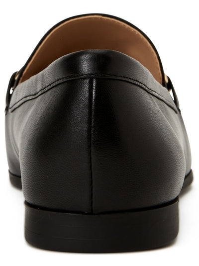 ALFANI Womens Black Bit Hardware Notched Flexible Cushioned Gayle Round Toe Slip On Leather Dress Loafers Shoes 9.5 M