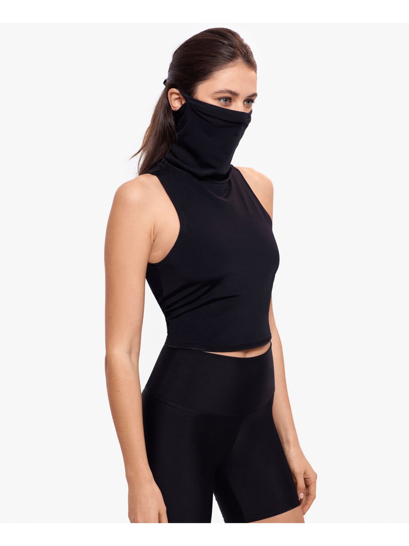 BAM BY BETSY & ADAM Womens Stretch Sleeveless Open Back Crew Neck Tank Top