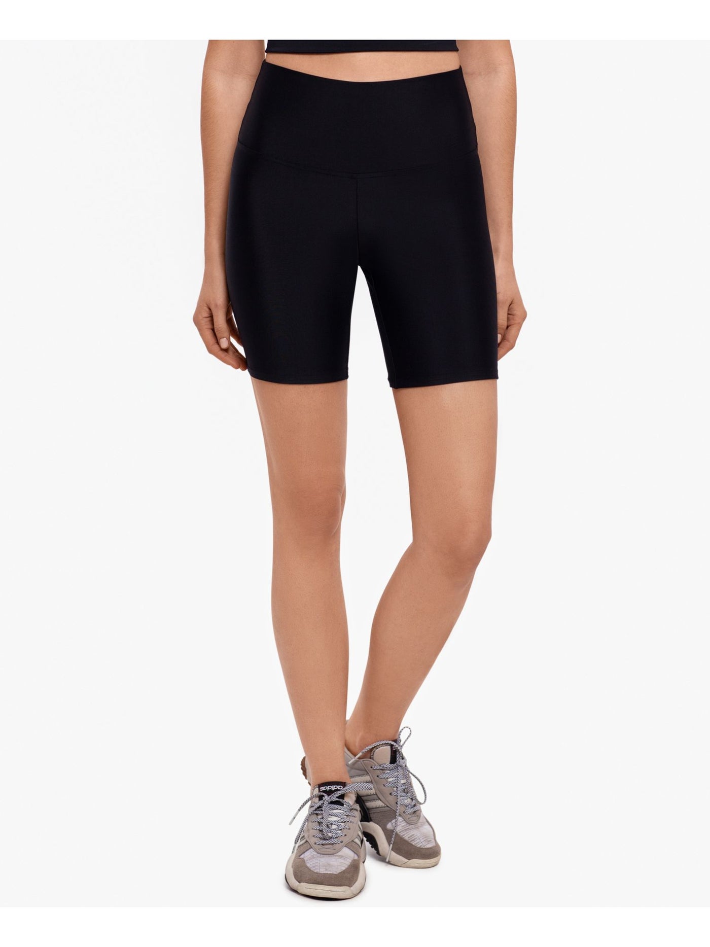 BAM BY BETSY & ADAM Womens Active Wear High Waist Stretch Biker Shorts