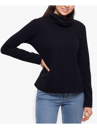 BAM BY BETSY & ADAM Womens Black Stretch Long Sleeve Turtle Neck Top M