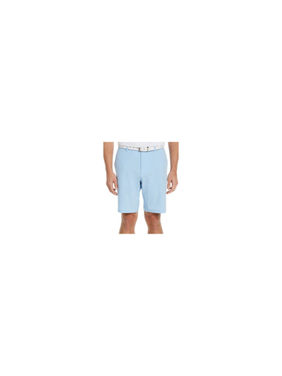 HYBRID APPAREL Mens Light Blue Flat Front, Moisture Wicking Athletic Shorts 40