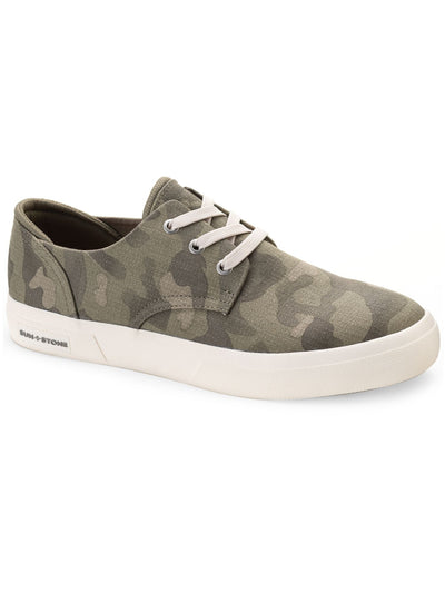 SUN STONE Womens Green Camouflage Cushioned Logo Kiva Round Toe Platform Lace-Up Athletic Sneakers Shoes 10.5 M