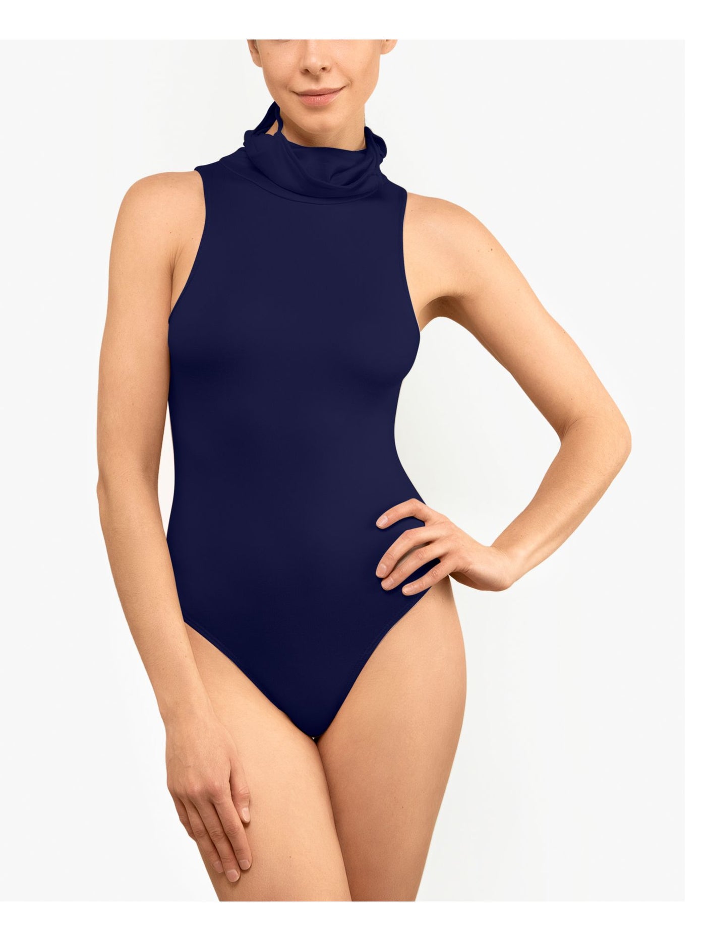 BAM BY BETSY & ADAM Womens Navy Bodysuit S