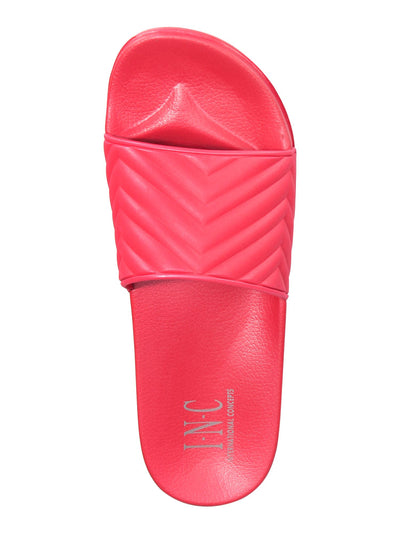INC Mens Red Padded Comfort Xander Open Toe Slip On Slide Sandals Shoes 11 M