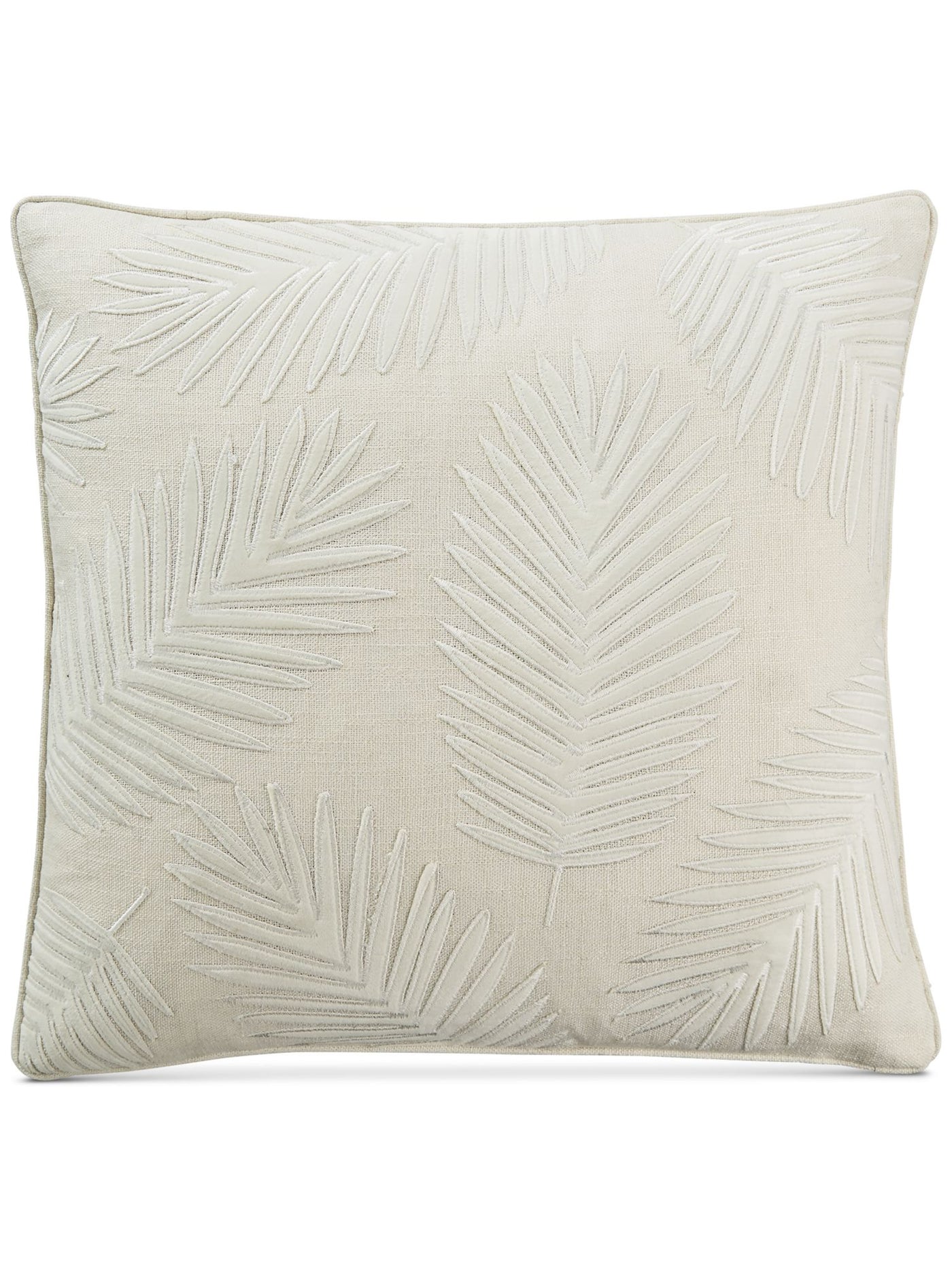 LACOURTE White Palm Print 20 X 20 Decorative Pillow