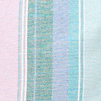 CRYSTAL DOLLS Womens Cotton Blend Smocked Striped Flutter Square Neck Short Fit + Flare Dress