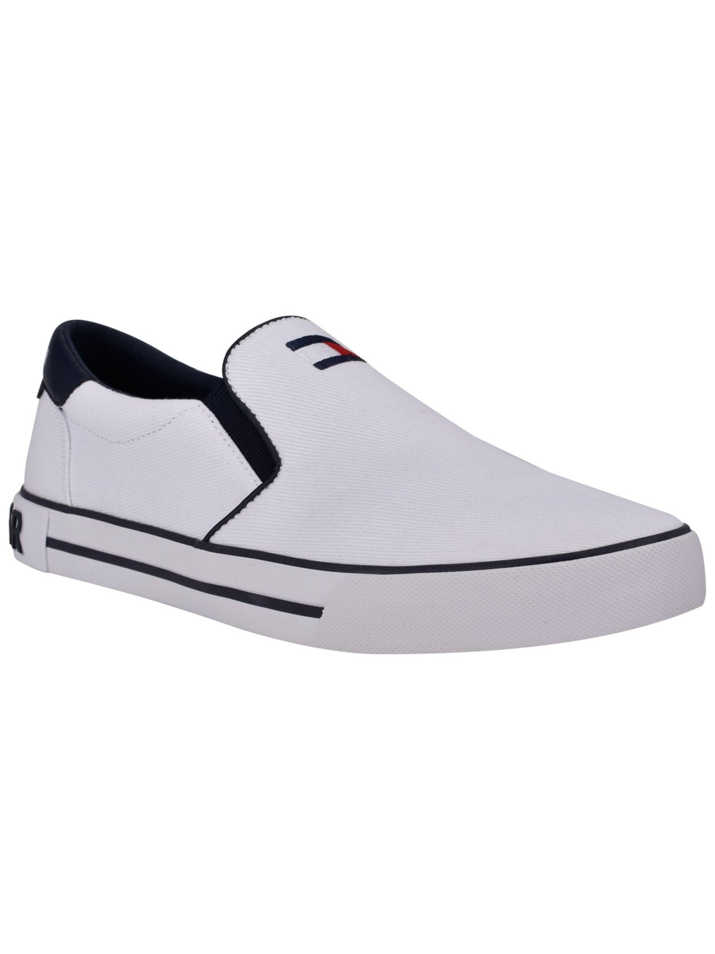 TOMMY HILFIGER Womens White Comfort Roaklyn Round Toe Slip On Sneakers Shoes 10