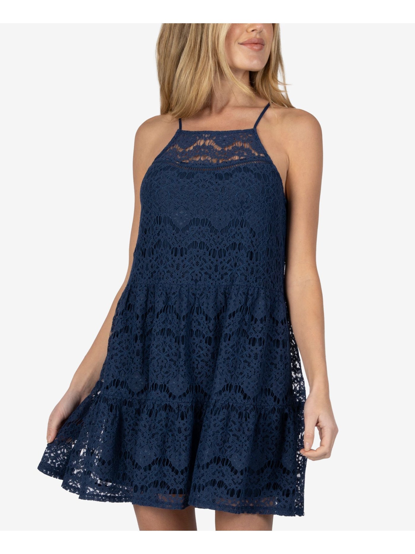 speechless navy blue dress Womens Juniors Lined Dress Sequins Zip Up - SIZE 9 - SPEECHLESS - Navy Blue