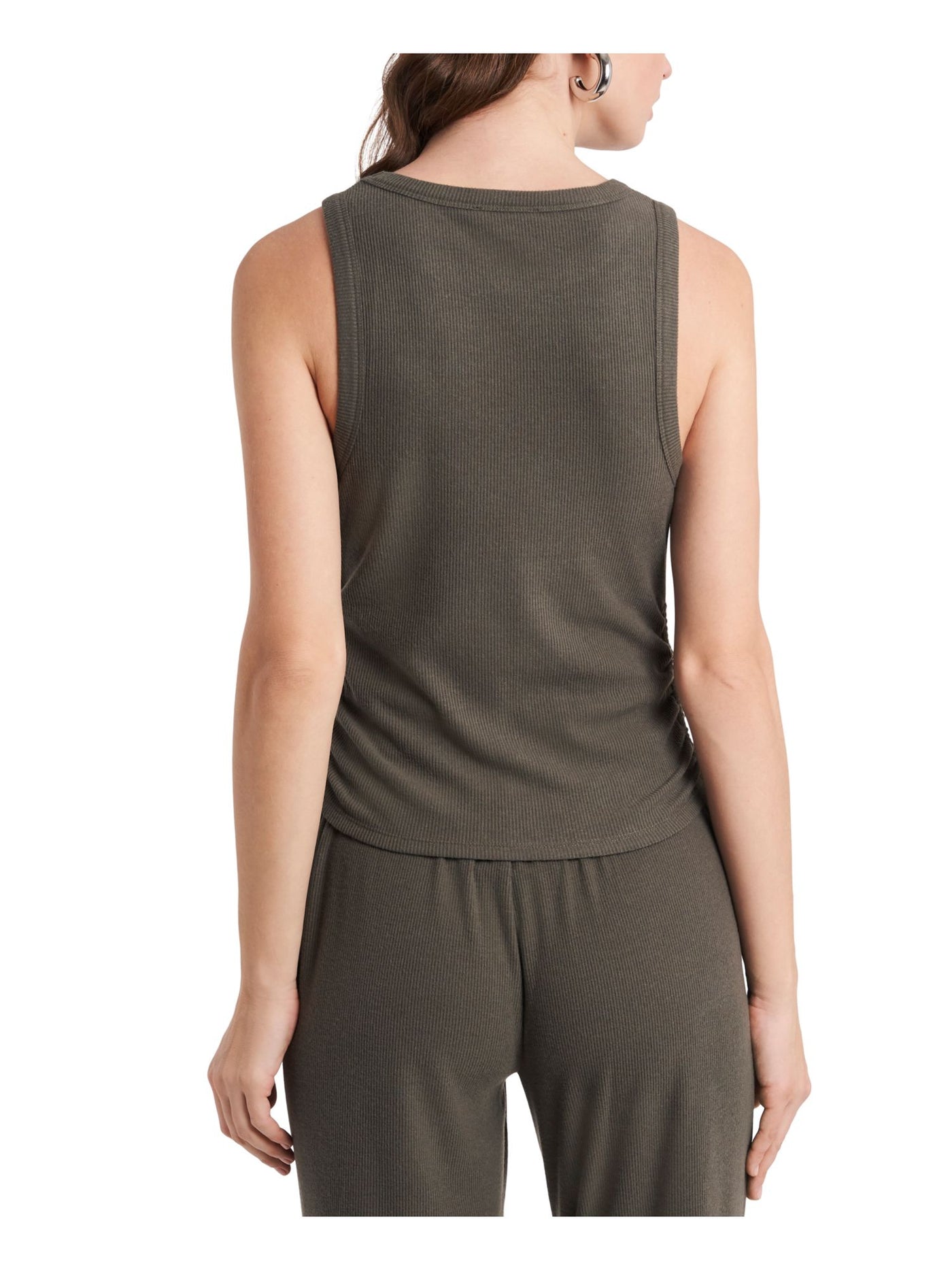 1. STATE Womens Green Stretch Crew Neck Tank Top XXS