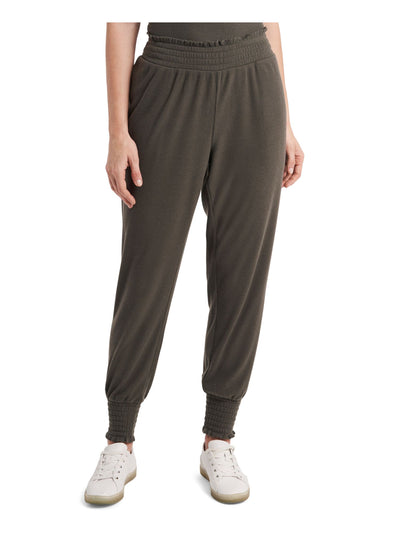 1. STATE Womens Ribbed Smocked Pocketed Joggers Lounge Pants