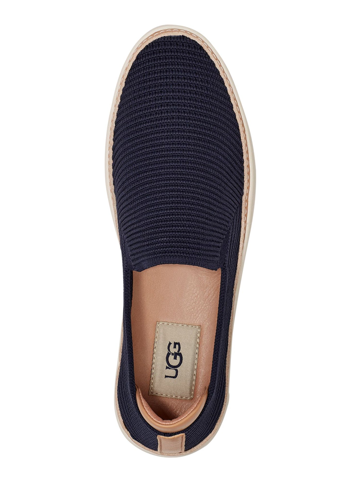 UGG Womens Navy Knit Goring Padded Sammy Round Toe Slip On Sneakers Shoes 7