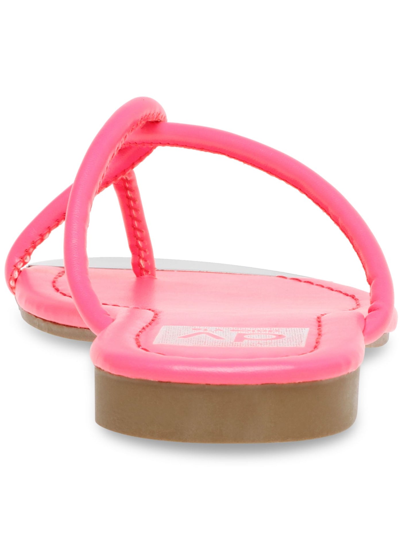 DOLCE VITA Womens Pink 0.5" Heel Toe-Loop Metallic Toe Cap Cushioned Strappy Penni Round Toe Block Heel Slip On Flip Flop Sandal 7
