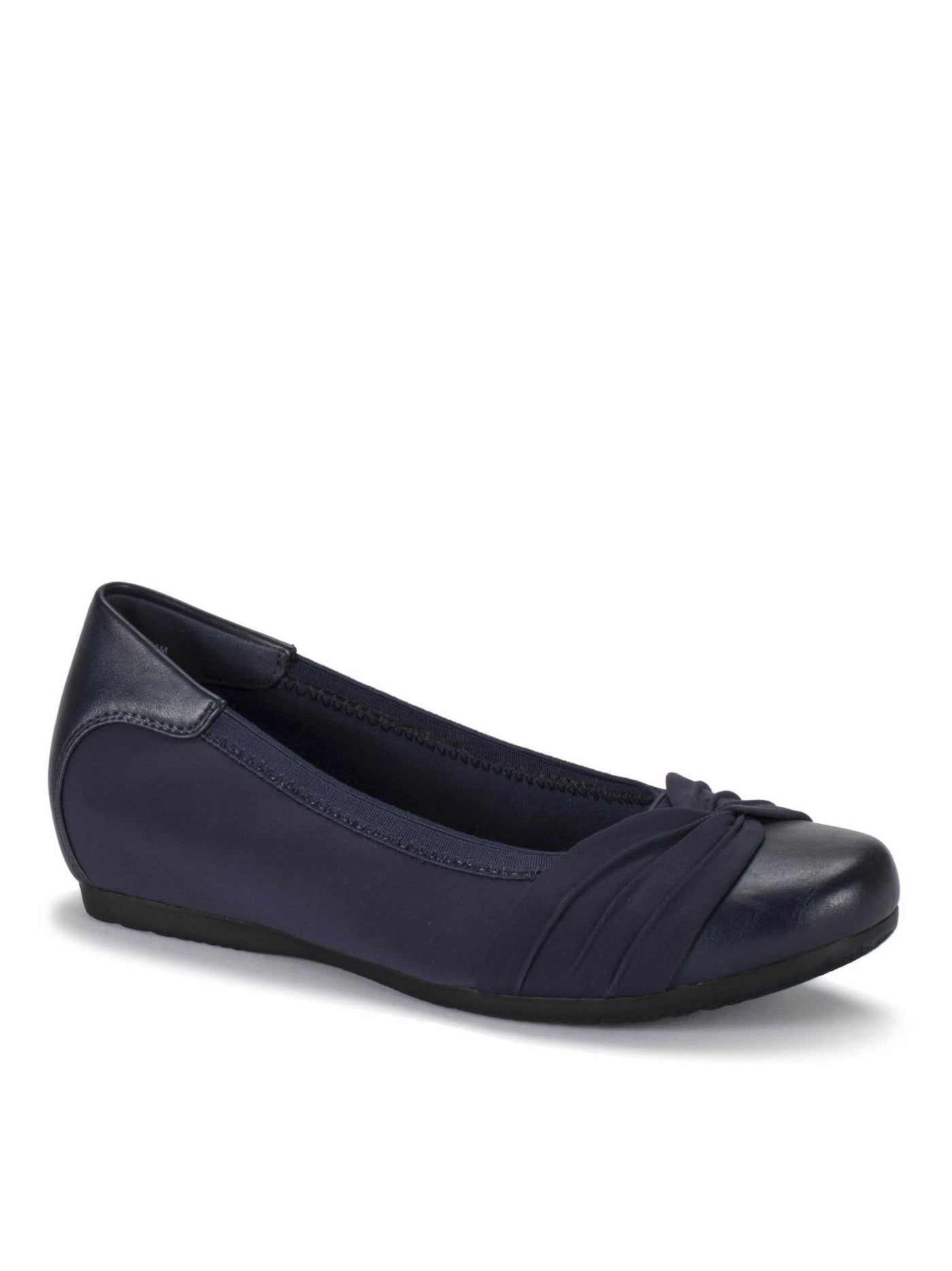BARETRAPS Womens Navy Cushioned Marcie Round Toe Slip On Flats Shoes 6.5 M