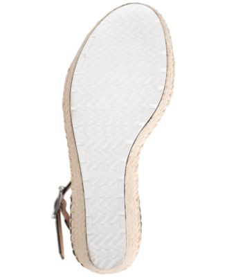 SUN STONE Womens Black 1.5 Platform Adjustable Ankle Strap Sammi Open Toe Wedge Buckle Espadrille Shoes M