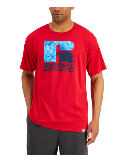 RUSSELL ATHLETIC Mens Santiago Red Logo Graphic Short Sleeve Classic Fit T-Shirt M