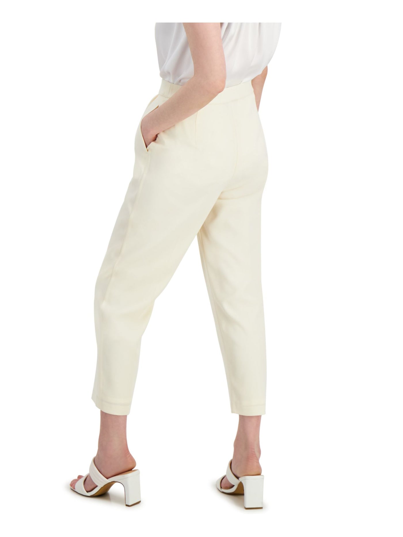 ALFANI Womens White Evening Cropped Pants 16