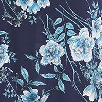 R&M RICHARDS Womens Sheer Floral Flutter Sleeve Peplum Top