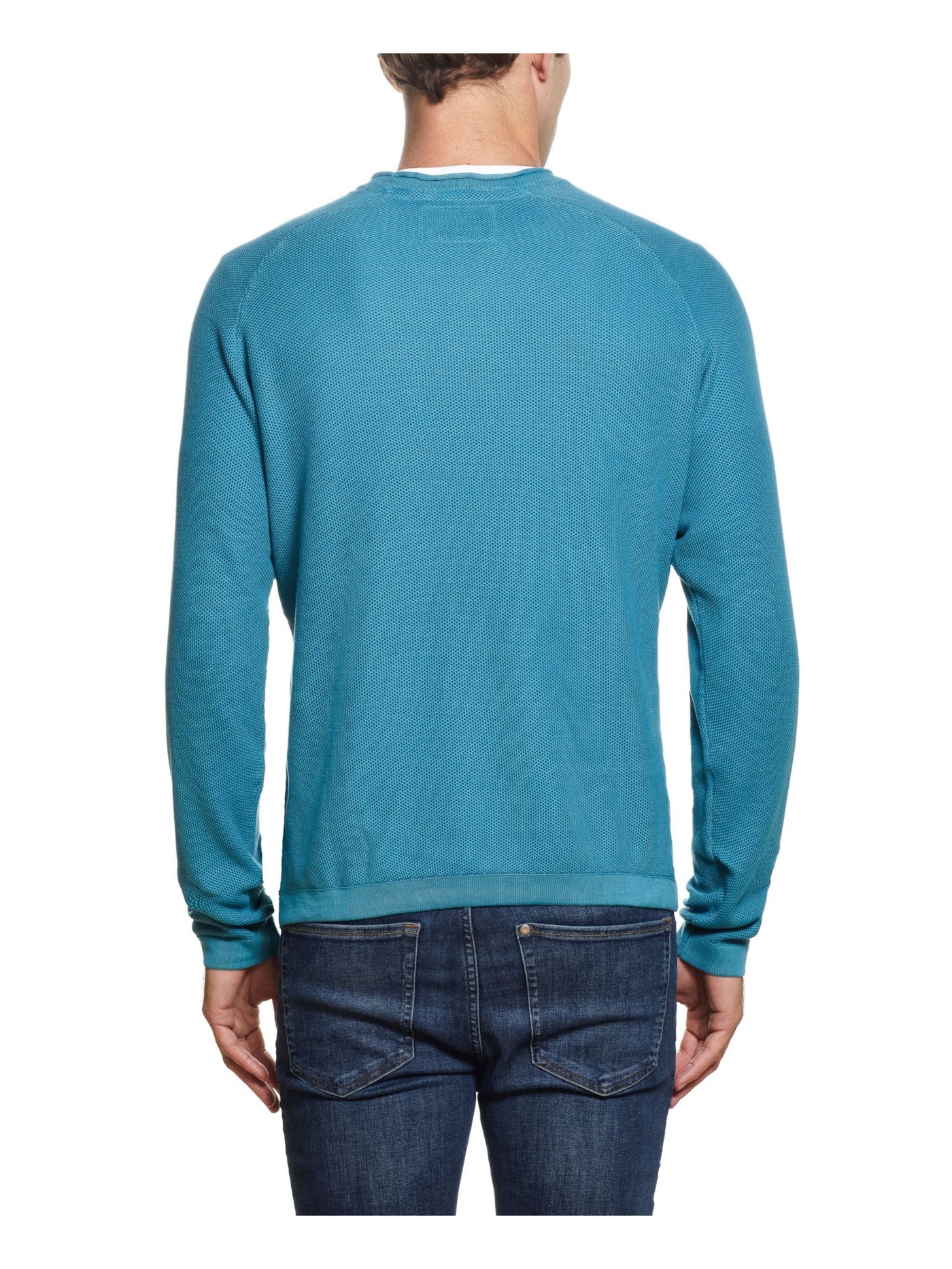 WEATHERPROOF VINTAGE Mens Teal Lightweight, Crew Neck Classic Fit Cotton Pullover Sweater XXL