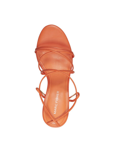 MARC FISHER Womens Orange 1" Platform Lace Strappy Kyle Almond Toe Wedge Buckle Dress Espadrille Shoes 10 M