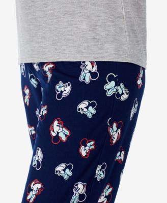 HYBRID APPAREL Gray Graphic Short Sleeve Crew Neck Cuffed Everyday Pajamas