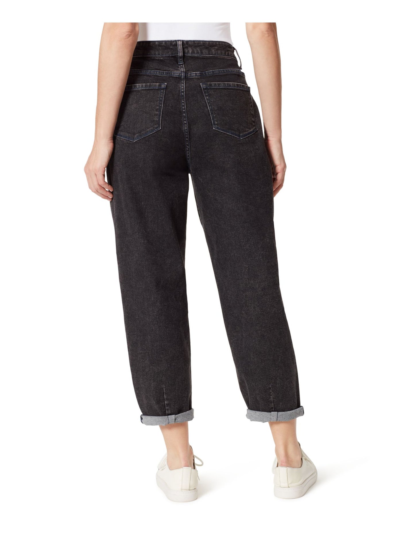 FRAYED JEANS Womens Black Pocketed Zippered Capri Jeans 28 Waist