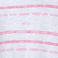 ROUDELAIN Gray Drawstring Striped Short Sleeve V Neck Lounge Everyday Pajamas